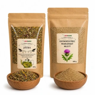 Játra DUO – bylinná směs 200 g + ostropestřec 400 g